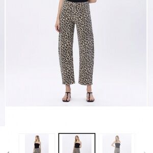 Vervet Leopard Print Barrel Jeans